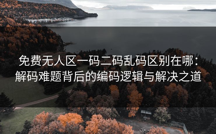 免费无人区一码二码乱码区别在哪：解码难题背后的编码逻辑与解决之道